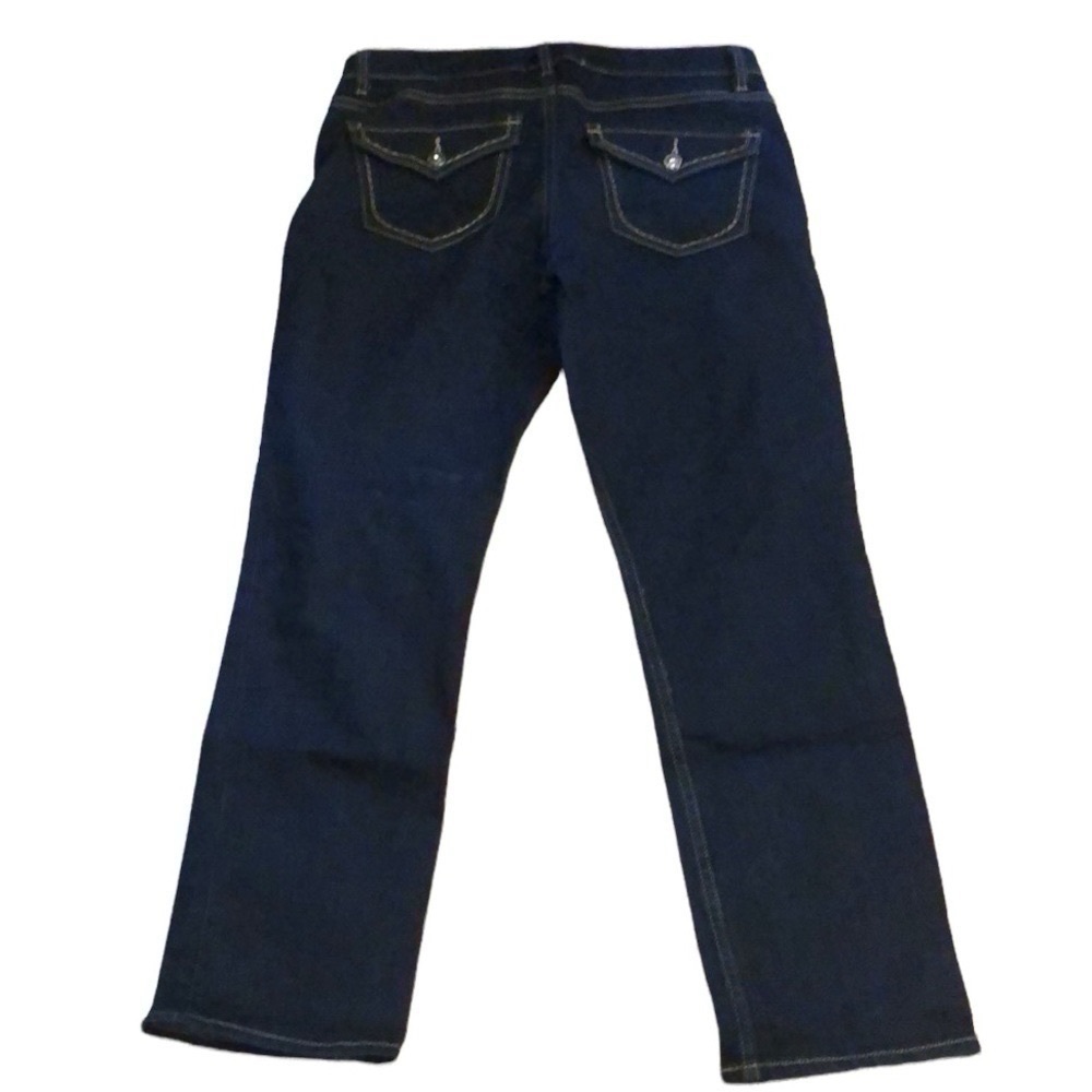 APT. 9 CAPRI DARK WASH DENIM BLUE JEANS SIZE 6 - Picture 4 of 11